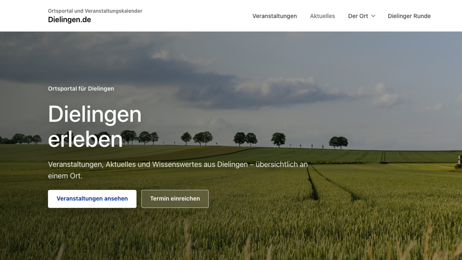 Dielingen.de Demo – Ortsportal mit Veranstaltungskalender