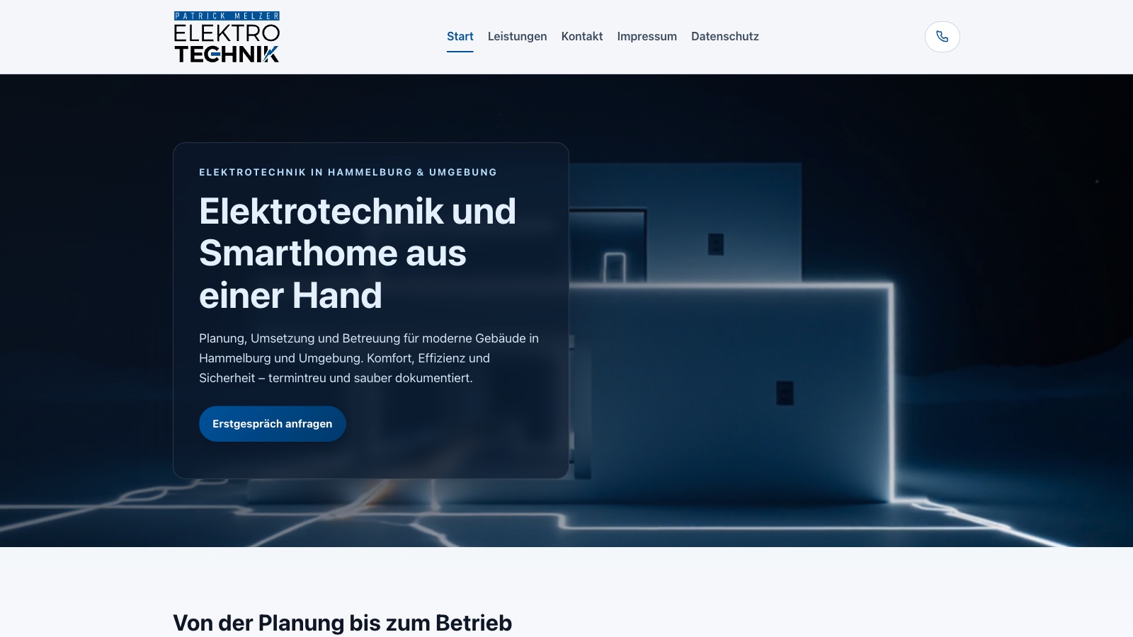Patrick Melzer Elektrotechnik – öffentliche Website